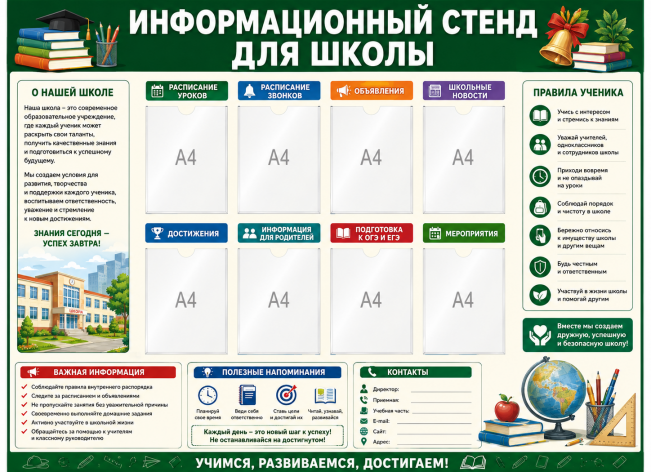 Информационный стенд для школы