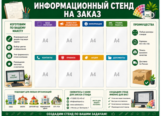 Информационный стенд на заказ