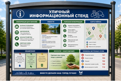 Уличный информационный стенд