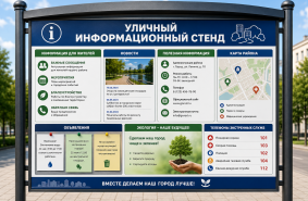 Уличный информационный стенд